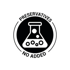 Vector image. Food icon with no added preservatives.