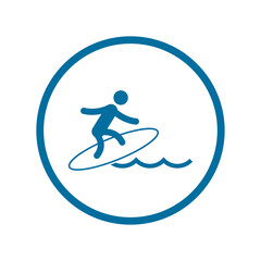 Surfboard symbol. Surfboard logo design.