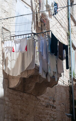 Laundry handing outside, Italy
