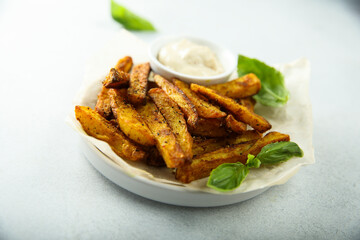 Roasted sweet potato with sauce