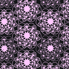 Floral seamless pattern. Hand drawn. For textile, wallpapers, print, wrapping paper. Vector stock illustration.