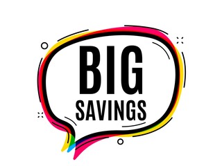 Big savings. Special offer price sign. Vector