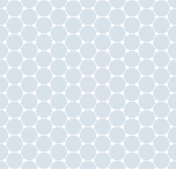 Abstract seamless geometric hexagons blue pattern.