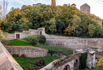 Obraz premium old castle in the village