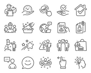 People icons set. Included icon as Engineering team, Idea, Graph chart signs. Vector