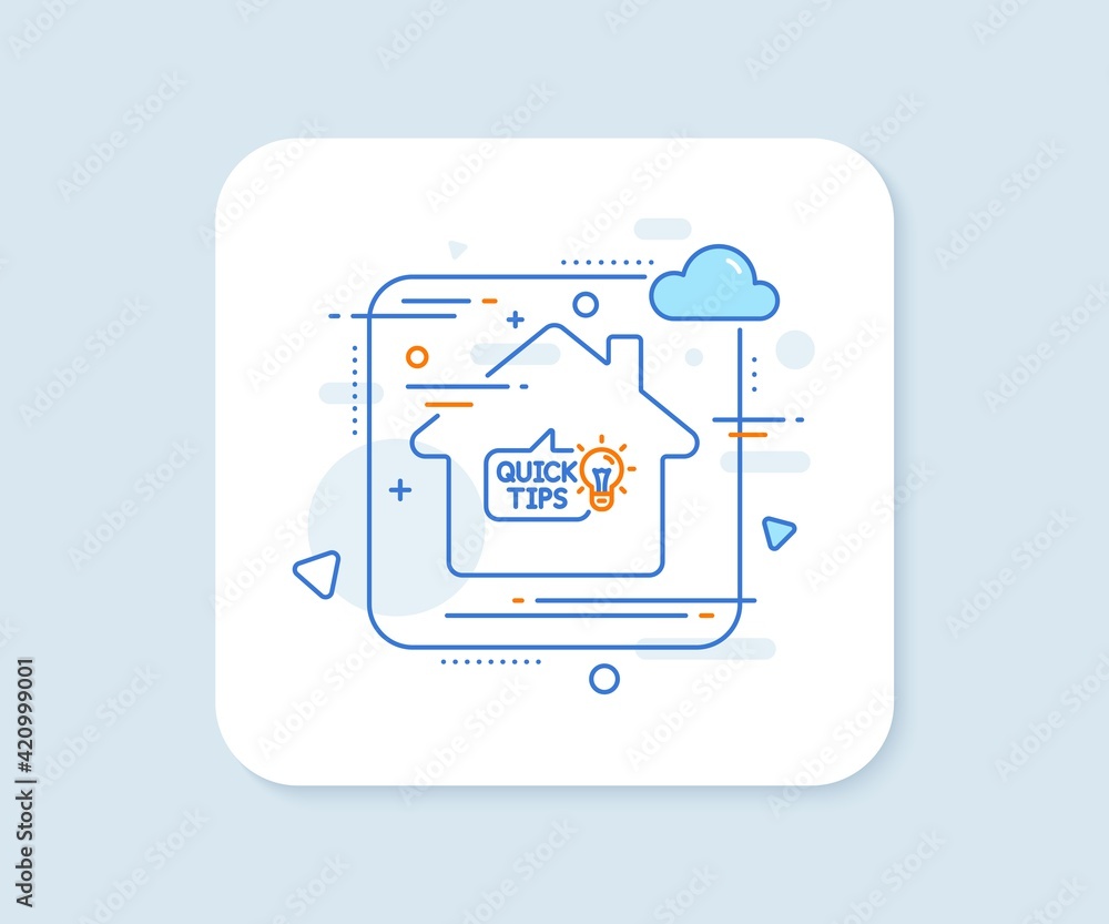 Poster quick tips line icon. helpful tricks sign. vector