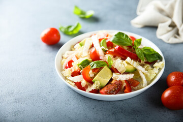 Chinese cabbage salad with avocado