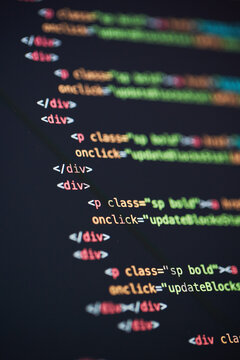 Programming code abstract background of software developer.