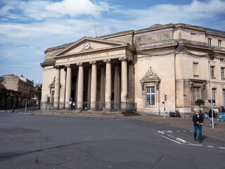 Obraz premium Caen, France, February 20, 2021. The city of Caen Streets in Normandy in pandemic times