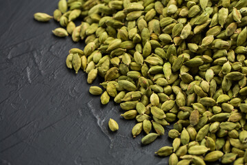 Cardamon seeds close up in studio
