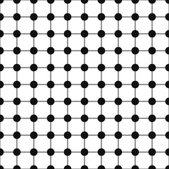 Dots And Lines Grid. Vector Black Lines Dots Mesh. Molecular Simple Pattern.