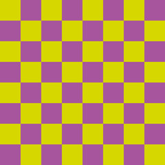 Pink Yellow Checkered Pattern. Vector Chess Mosaic Pink And Yellow Color Pattern.