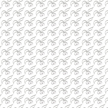 Abstract Rabbit Hare Seamless Pattern Gray Wallpaper Vector Illustration Sketch