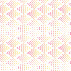 Abstract waves curls seamless pattern red yellow wallpaper vector illustration sketch 