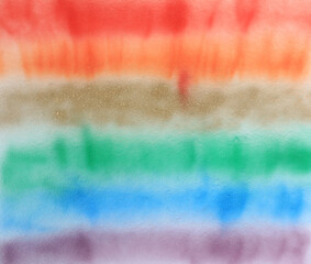 Rainbow watercolor on the snow  , Gay pride LGBT