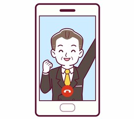 リモートで話す人