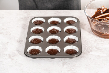 Unicorn rainbow chocolate cupcake