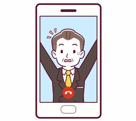 リモートで話す人