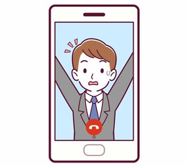 リモートで話す人