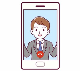 リモートで話す人