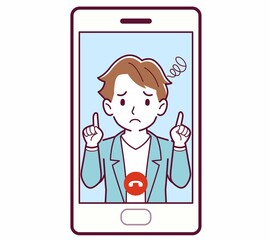 リモートで話す人