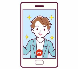 リモートで話す人