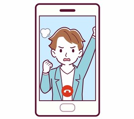 リモートで話す人