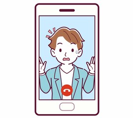 リモートで話す人