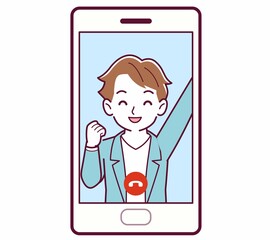 リモートで話す人