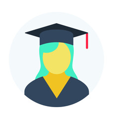 Graduate Colored Vector Icon