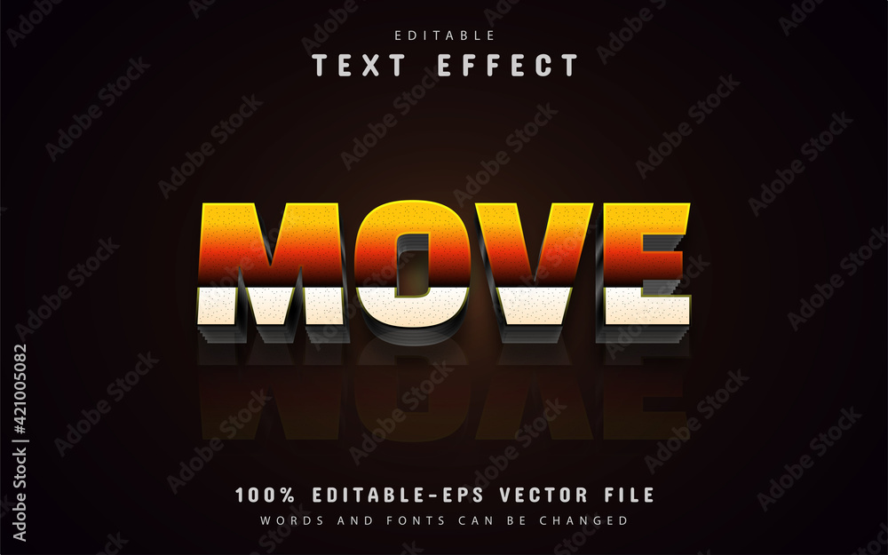 Poster move gradient text effect