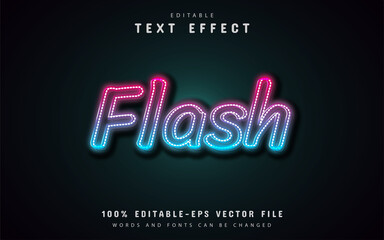 Flash neon text effects