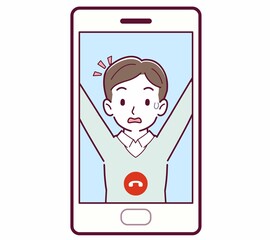 リモートで話す人