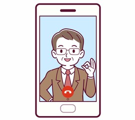 リモートで話す人