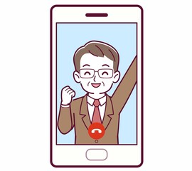 リモートで話す人