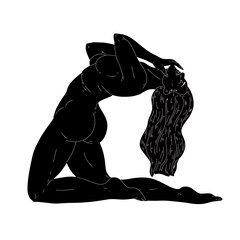 Woman body silhouette. Vector  illustration of a female. EPS woman for creating fashion prints, postcard, wedding invitations, banners, arrangement illustrations, books, covers.