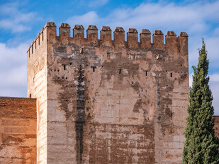 Torre del Cubo de la Alhambra in Granada, Spain