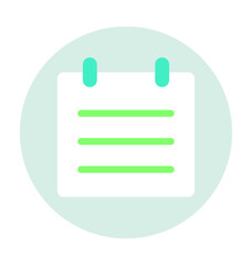 Notepad Colored Vector Icon