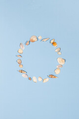 Ring made of shells and sea stones