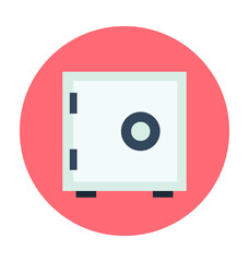 Bank Vault Colored Vector Icon 