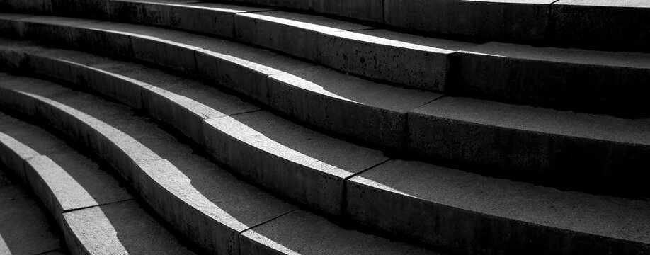Abstract architecture design of cement stairway - Powered by Adobe