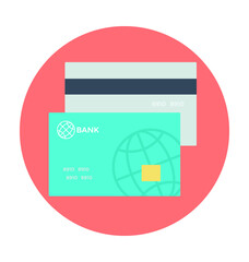 Credit Card Colored Vector Icon 