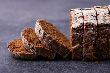 loaf of rye bread, cut into slices