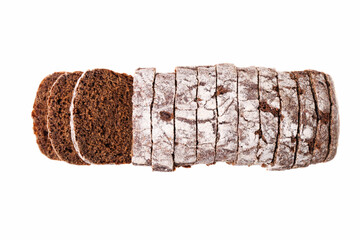 loaf of rye bread, cut into slices