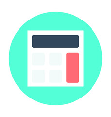 Calculator Colored Vector Icon 