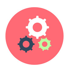 Gears Colored Vector Icon