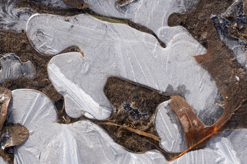 Strukturen in einer Eisfläche