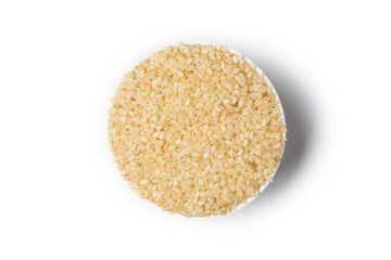 Sesame seeds in spoon