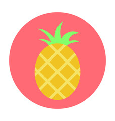 Pineapple Colored Vector Icon