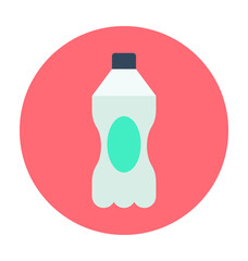 Milk Bottle Colored Vector Icon